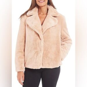 Nine West faux-fur reversible short coat.